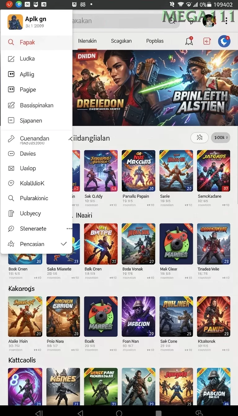 Cuplikan layar LAYARKACA21 — halaman utama